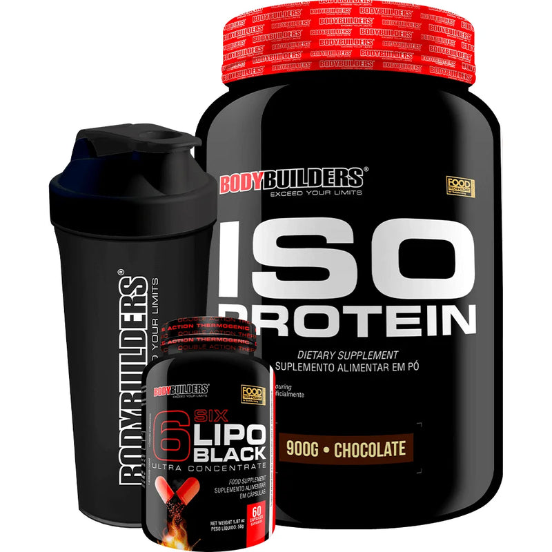 Whey Protein Iso 900g + 6 Six Lipo 60 cápsulas + Shakeira