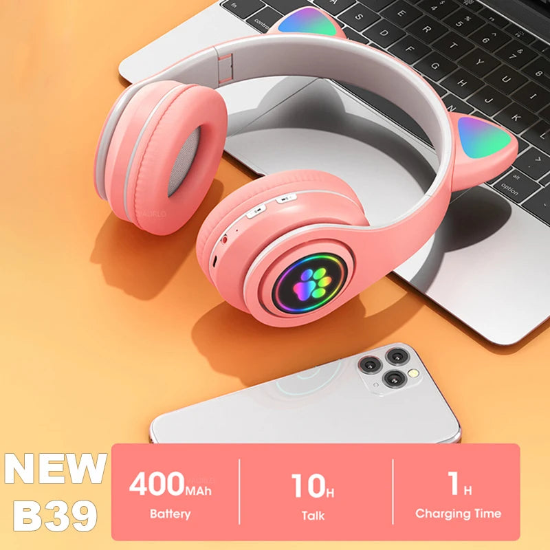 Headset Flash Lamp Cat Bluetooth